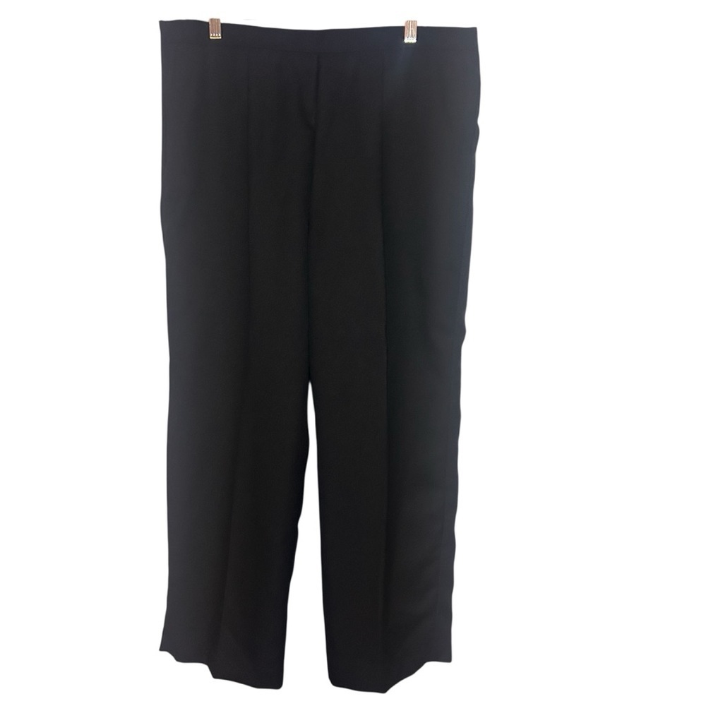 Alfred Dunner Black Wide Leg Pants 16W Pull-On Career Classic - Picture 4 of 9